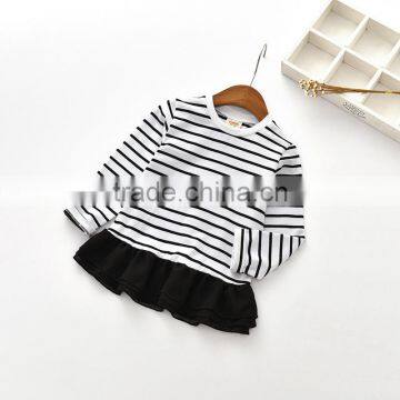 Wholesale Tulle Girls Cute Striped t Shirt Custom Printed t Shirts photo-5