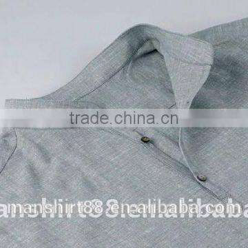 Latest Man's V-neck Linen Casual Shirt photo-2