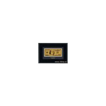 USA Gold Banknote Wooden Frame