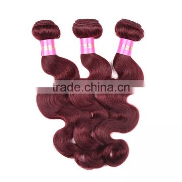 Wholesale 3 Bundles Red Colored Brazilian Hair Weave Fast Shipping