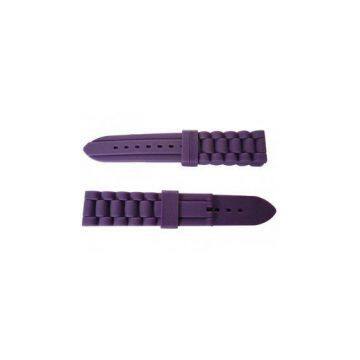 100% SGS / Rohs Purple Silicone Rubber Wristwatch Strap, Logo / Color / Size Customized