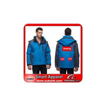 Men\'s long-sleeved sports jacket waterproof jacket With Battery Heating System Warm OUBOHK