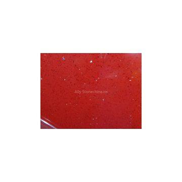 red crystal glass quartzs slabs