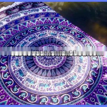 large printed custom chiffon round scarf beach towel