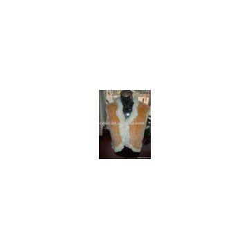 rabbit fur knitted vest
