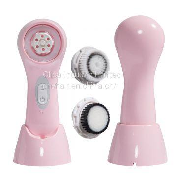 Pink CNV PRO Electric Face Brush Facial Brush Waterproof Sonic Cleansing System Portable Face Exfoliator Rechargeable photo-2