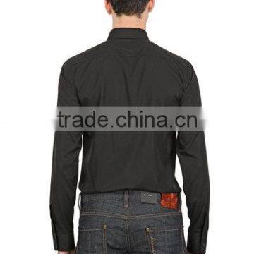 High Quality 2016 Men Business Black Long Sleeve Non-ironing Shirt photo-4