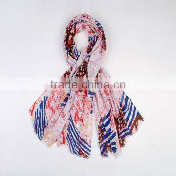 2014 Hot Selling Latest Scarf Designs Peace American Flag Scarf TS-8836