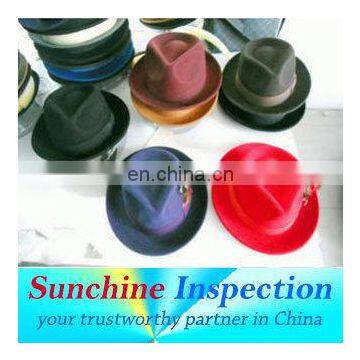 hat check in yiwu final random inspection garment accessories