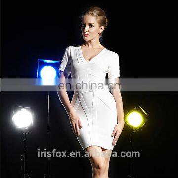 plain white homecoming dress short sleeve