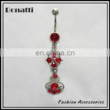 red fashion stud earrings with beautiful pendants