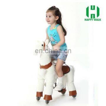 Hot sale rocking horse with wheels, riding toy horse on wheels for kid and adult