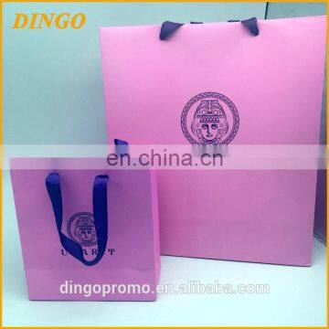 Custom Fashionable Luxury High quality Paper bag with handle for wholesale