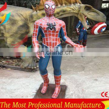 Outdoor decoration life size fiberlgass superhero Spiderman statue