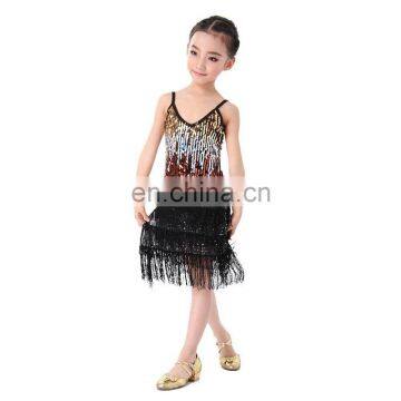 BestDance kids ballroom latin dance competition dresses Cha Cha Samba Rumba Tango Dress OEM