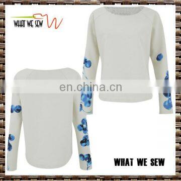fashion women's long sleeve pullover hoodies sweatshirt women sleeve print hoody