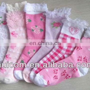 girls cotton socks round dot