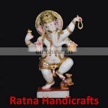 Ganesh Figurine Marble Statue D026