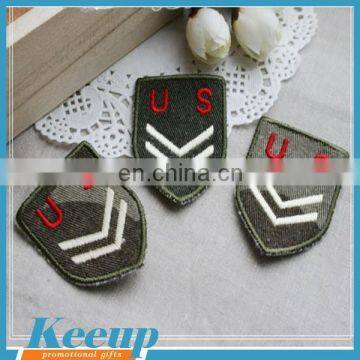 Custom Military embroidered badge with you logo on garment or uniform