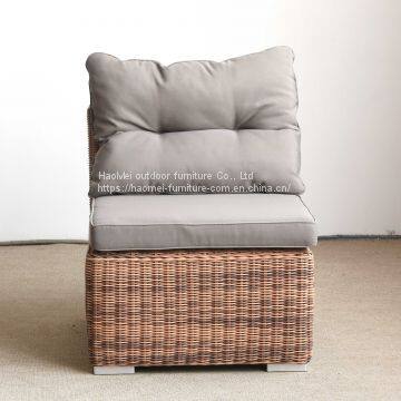 Modern Sectional Modular Wicker 5 Seater Sofa Set Rattan Garden Line Patio Furniture photo-4