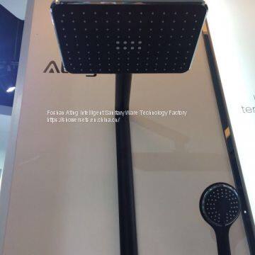 IT-P003B Shower Systems With Platform Foshan Factory Black Colour Luxury Rain Shower 3 Functions photo-3