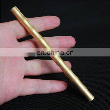 High-end Tactical Brass Pen Bamboo Joint Brass Gel Pen Brass Tactical Pen