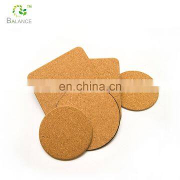 China Top Selling customize LOGO Soft  Cork drink Coasters