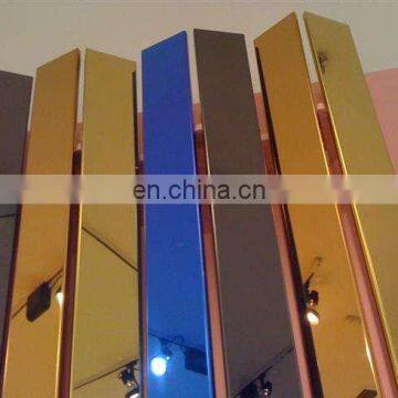 Color brushed stainless steel sheets on both sides for decoration