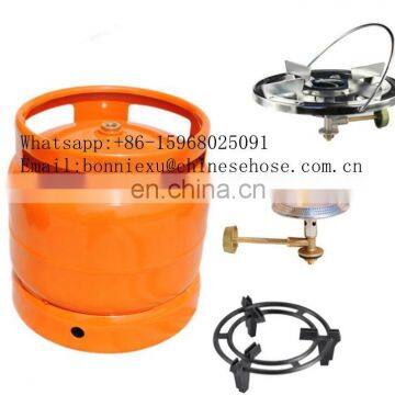 JG Nigeria Kenya Ghana Steel Propane Butane Gas 6kg LPG Gas Cylinder,Camping Cooker Use LPG Cylinder