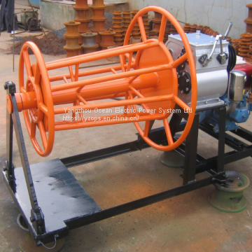 conductor recycle winch; cable recycle machine; cable stringing recycling motored winch