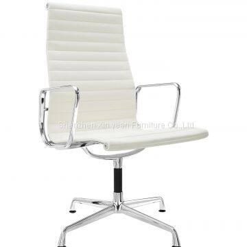 High Back Eames Office Chair With 4 Star Legs Tan Office Chair Computer Table With Chair Office Chairs Without Wheels photo-2