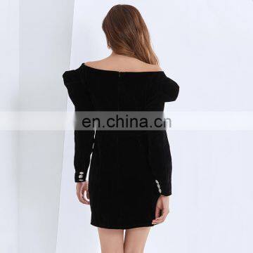 TWOTWINSTYLE Dress For Women V Neck Puff Long Sleeve High Waist Tunic Plus Size Sexy Female Mini photo-7