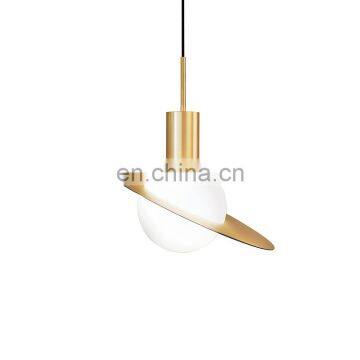 Nordic Flying Saucer Modern Simple Saturn Glass Chandelier Pendant Light photo-4