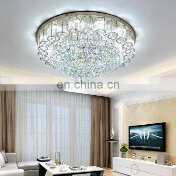LED Crystal Ceiling Lights Modern Round Design Living Room Bedroom Hotel Lobby Suspended Ceiling Lighting photo-2