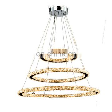 3 circle round luxury crystal LED Chandeliers & Pendant Lights