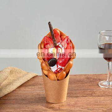Ice Cream Display Model Simulation Food Hongkong Egg Bubble Waffle Model Display With Paper Box Egg Waffle Model photo-5