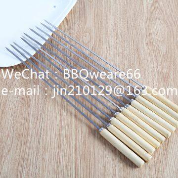 BBQ Grill wood handle stainless steel Skewers