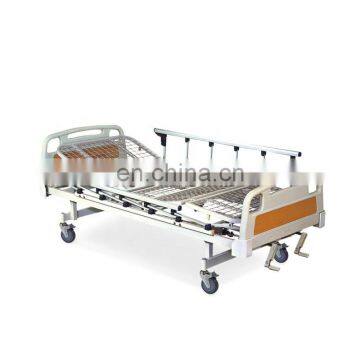 Medical Equipment Manual Lift 2 Cranks Hospital Bed With Side Rails photo-2