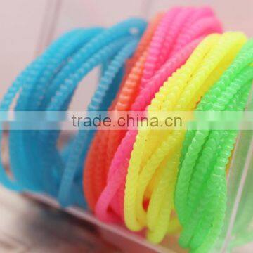 Silicone Bracelet Woman Wristband Hand Mosquito Repellent Neon Luminous Elastic Hair Band Quality Choice photo-4