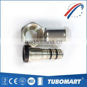 OEM factory brass movil union U type brass press fittings for heating pipes