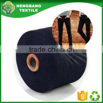 Regenerated cotton blended tc oe black jeans yarn in china