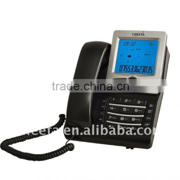 Desk and wall mountable Single line Big LCD Corded telephone