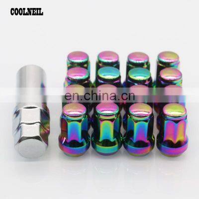 XT 32mm Anti Theft Iron Heptagonal Chrome Bulge Acorn Wheel Nut