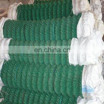 PVC Coated Chain Link Iron Wire Mesh Fence Post / 6ft 7ft 8ft Galvanized Diamond Mesh Wire Fencing Property Fence Low Price
