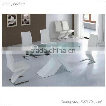 Hot sale modern tempered glass dining sets