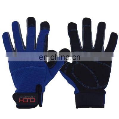 HANDLANDY Breathable Spandex Back Touch Screen Fingertips Oil and Gas Construction Safety Work Gloves  for Men