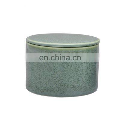 Custom Clay Luxury White, Matte Candle Jar Empty Ceramic Candle Vessel With Lid/ photo-4