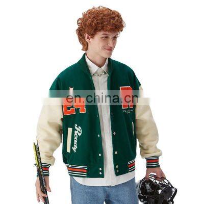 2021 autumn and winter new high-quality men's baseball uniform three-dimensional towel embroidered sports jacket