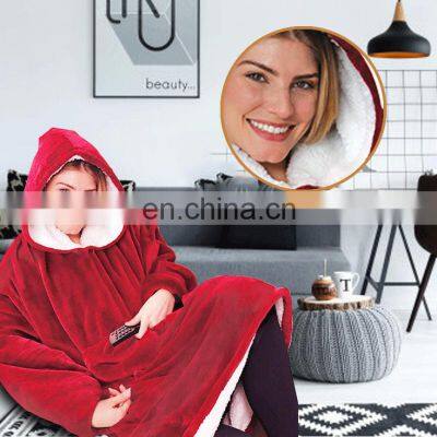 Factory Outlet Худите fashionable trend 2021 года Рождественские теплая наружная стильная и теплая ленивая противоветряная телевизионная одеяла, пиджаки для пары photo-5