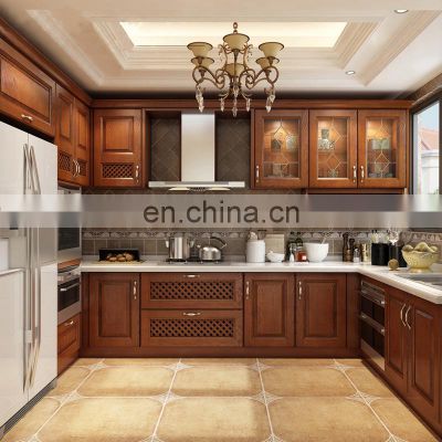 2021 New arrival Walnut cabinets European stype kitchen cabinets